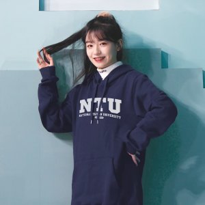 NTU經典款刷毛帽T_深藍