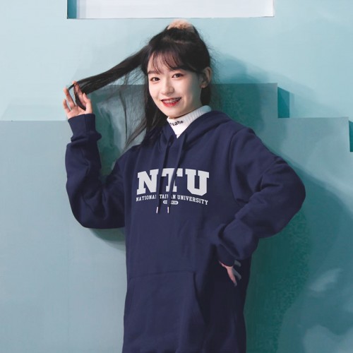 NTU經典款刷毛帽T_深藍 NTU經典款刷毛帽T_深藍