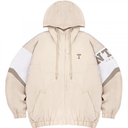 【最後20件，售完不補】NTU復古撞色運動夾克_玩色奶茶