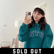 NTU美式雙色落肩帽T_土耳其藍(已完售)