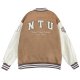 NTU美式經典棒球外套_蜂蜜拿鐵