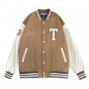 NTU美式經典棒球外套_蜂蜜拿鐵