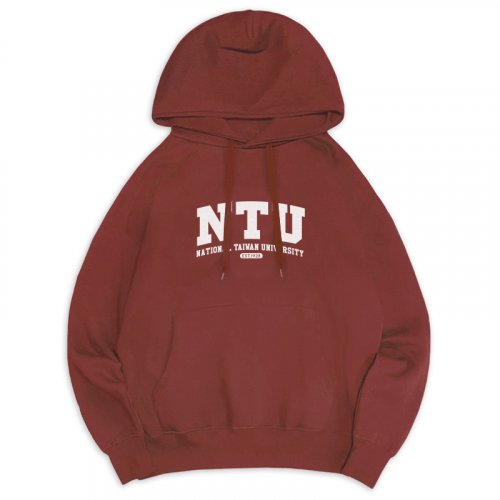 【售完不補，現貨直出】NTU玩轉新色落肩帽T_磚紅色