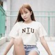NTU美式雙色純棉短T_杏樹白 NTU美式雙色純棉短T_杏樹白