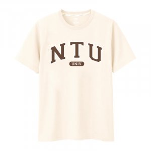 NTU美式雙色純棉短T_杏樹白