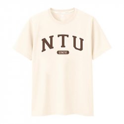 【2024新品上市】NTU美式雙色純棉短T_杏樹白