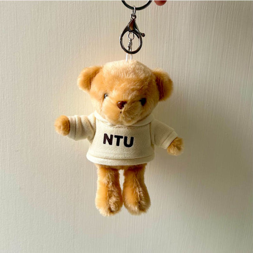 NTU帽T小熊掛飾鑰匙圈_奶油米