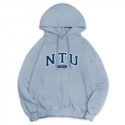 NTU冬日輕甜系落肩帽T_冰霜藍