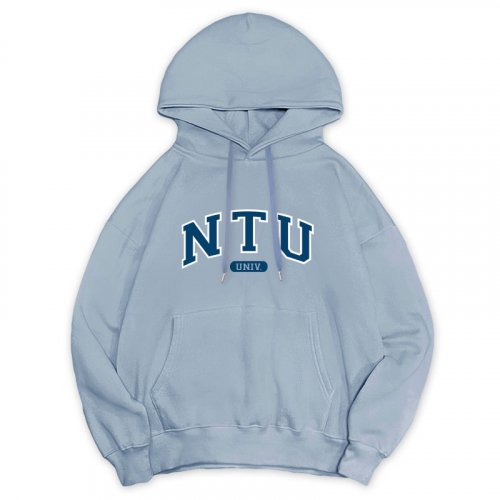 NTU冬日輕甜系落肩帽T_冰霜藍