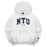 【最後10件，售完不補】NTU立體毛巾繡落肩帽T_麻花白