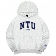 NTU立體毛巾繡落肩帽T_麻花白