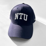 NTU美式經典3D電繡棒球帽_深藍