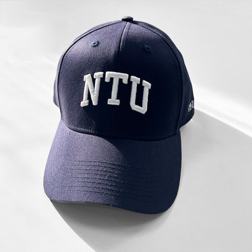 NTU美式經典3D電繡棒球帽_深藍
