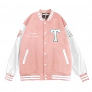 【限量現貨，售完不補】NTU美式經典棒球外套_粉紅