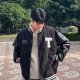 【最後30件，售完不補】NTU校慶特別版美式棒球外套_黑配黑