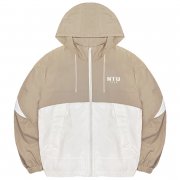 NTU韓系拼接唰唰感運動夾克(可拆帽)_卡其
