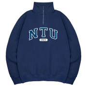 【最後10件，售完不補】NTU經典款美式立領拉鍊大學T_深藍
