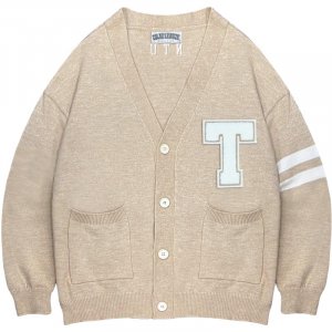 NTU學院風針織衫_燕麥牛奶(重磅款)