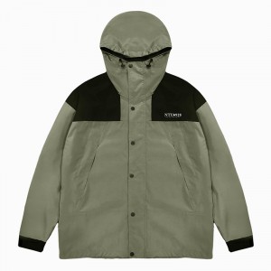 【最後5件,售完不補】NTU防潑水拼接OUTDOOR外套_軍綠