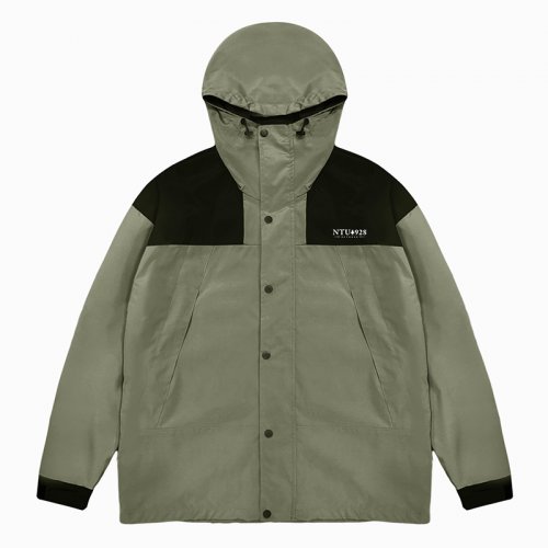 【最後15件，售完不補】NTU防潑水拼接OUTDOOR外套_軍綠