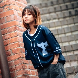 NTU美式經典棒球衫_深藍