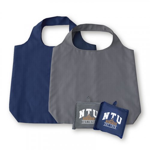 NTU提背兩用摺疊收納袋_灰/藍