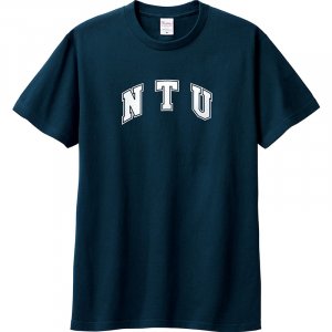 NTU經典字框純棉短T_深藍