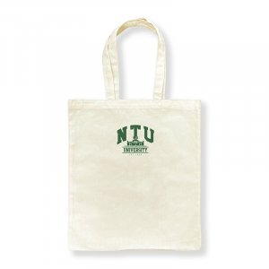 NTU美式校門帆布側背袋_米白