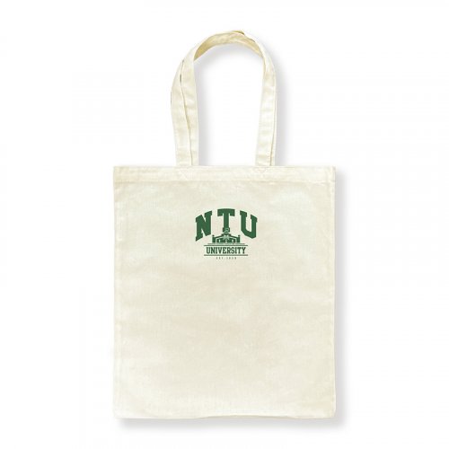 NTU美式校門帆布側背袋_米白