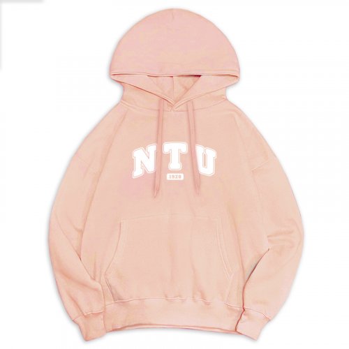NTU冬日輕甜系落肩帽T_微糖粉
