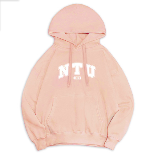 【最後10件，售完不補】NTU冬日輕甜系落肩帽T_微糖粉