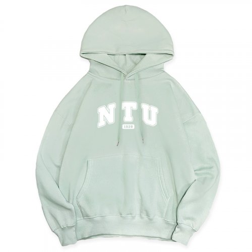 NTU冬日輕甜系落肩帽T_薄荷綠
