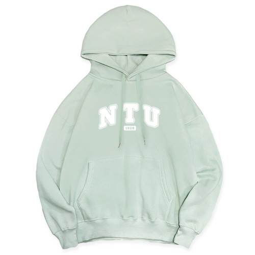 【最後5件，售完不補】NTU冬日輕甜系落肩帽T_薄荷綠