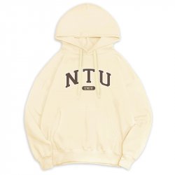 NTU冬日輕甜系落肩帽T_奶霜白