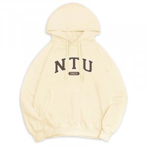 NTU冬日輕甜系落肩帽T_奶霜白