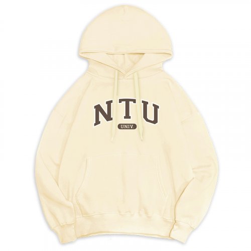NTU冬日輕甜系落肩帽T_奶霜白