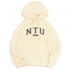 【最後25件,售完不補】NTU冬日輕甜系落肩帽T_奶霜白