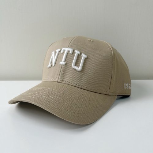 【2025新品上市】NTU美式經典3D電繡棒球帽_卡其