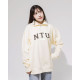 【最後25件，售完不補】NTU經典款美式立領拉鍊大學T_奶油白