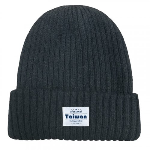 【2025新品上市】NTU經典織標QQ毛帽_黑