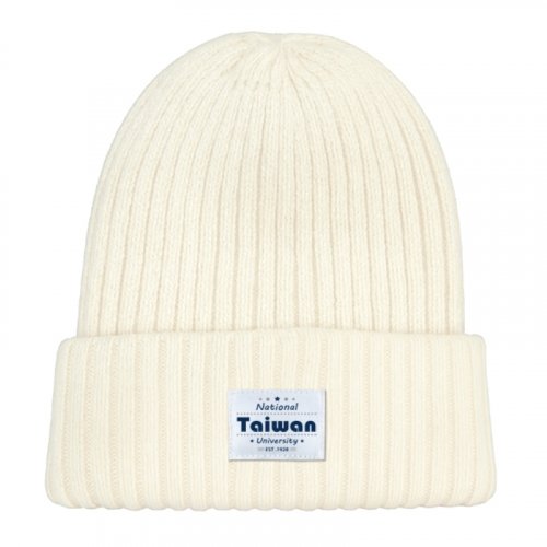 【2025新品上市】NTU經典織標QQ毛帽_米白