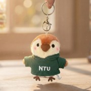 NTU帽T萌三寶_球雀掛飾鑰匙圈_綠色