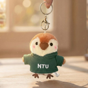 NTU帽T萌三寶_球雀掛飾鑰匙圈_綠色