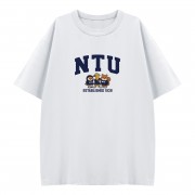 【2026新品上市】NTU臺大萌三寶寬版短T_白