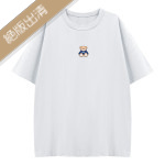 【售完不補】NTU帽T小熊刺繡寬版短T_白