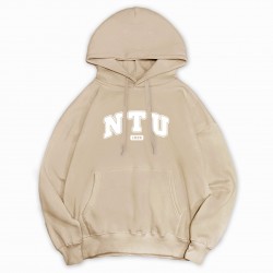 【最後30件，售完不補】NTU午厚時光落肩帽T_奶茶