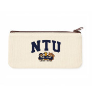 【新品上市】NTU萌三寶帆布筆袋_米白