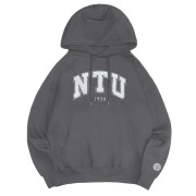 NTU立體毛巾繡落肩帽T_摩卡灰
