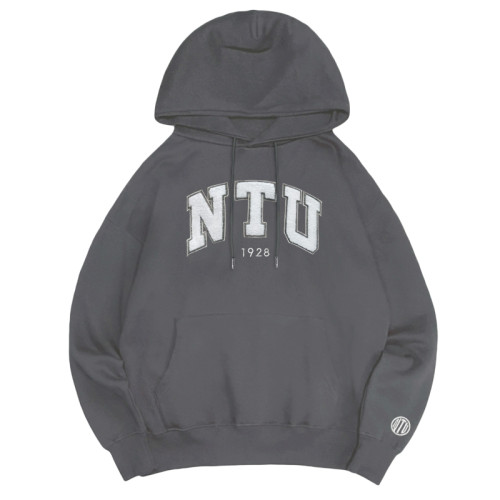 NTU立體毛巾繡落肩帽T_摩卡灰 NTU立體毛巾繡落肩帽T_摩卡灰