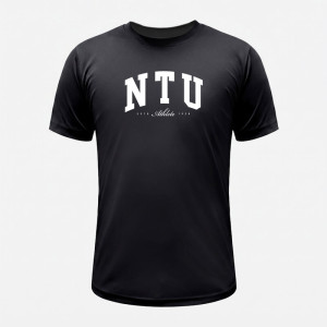 NTU經典款超細纖維排汗短T_黑